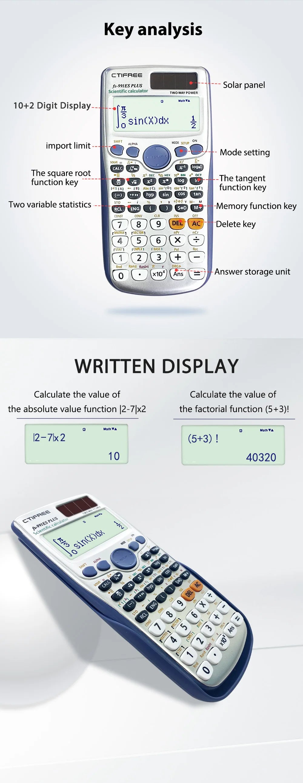 Calculadora Científica CTIFREE fx-991Es Plus