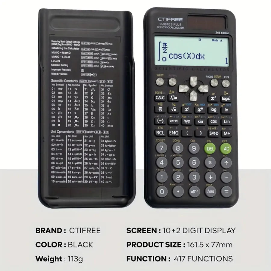 Calculadora Científica CTIFREE fc-991Es Plus - 2nd Edition