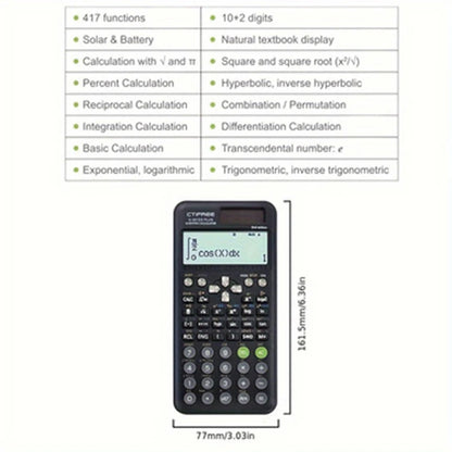 Calculadora Científica CTIFREE fc-991Es Plus - 2nd Edition