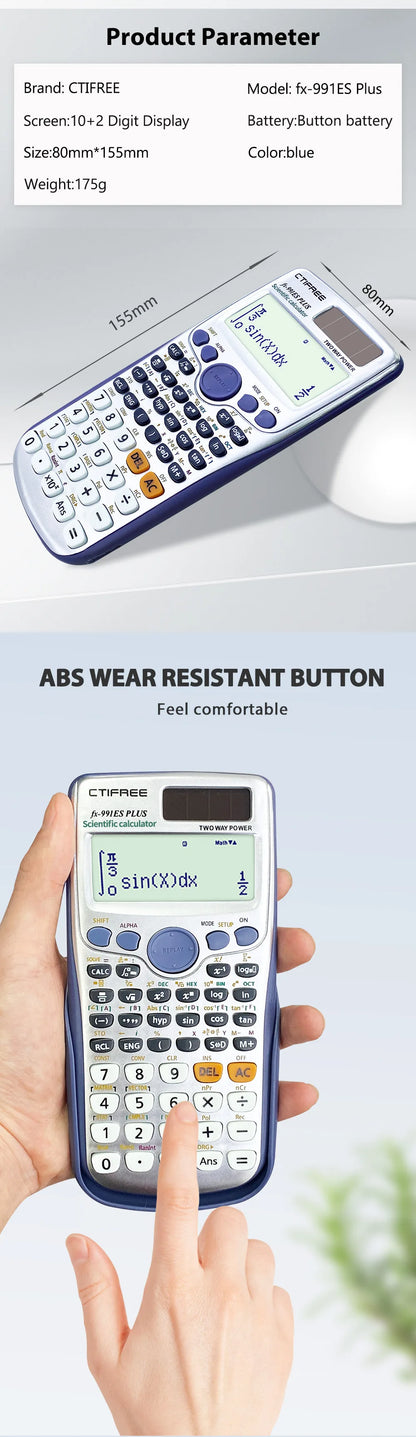 Calculadora Científica CTIFREE fx-991Es Plus